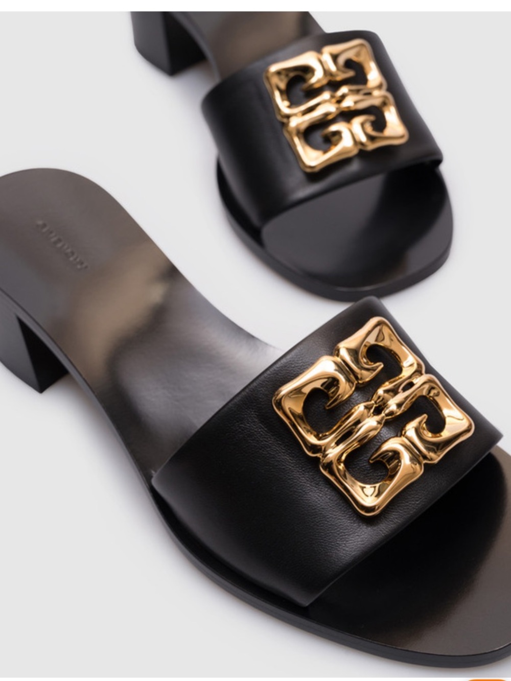 Givenchy 4G BLACK Leather Mules